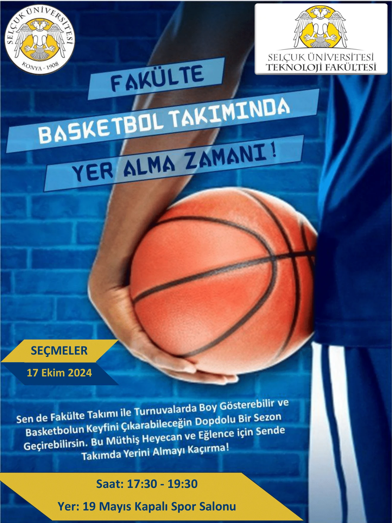 Teknoloji Fakültesi Basket Takımı Seçmeleri